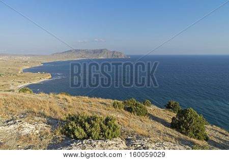 Bay Kapsel. View from the top of Cape Alchak. Crimea September