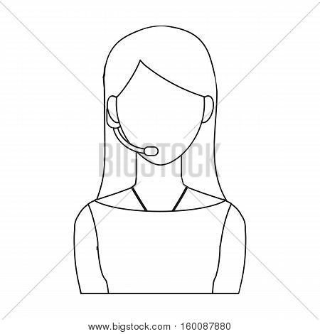 Toastmaster icon in outline style isolated on white background. Event service symbol vector illustration.