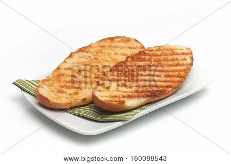 French Toast Bread in white background. Pao na Chapa