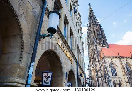 Prinzipalmarkt In Muenster, Westphalia, Germany