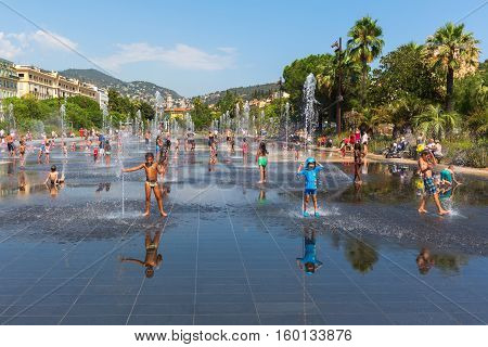 Promenade Du Paillon In Nice, France