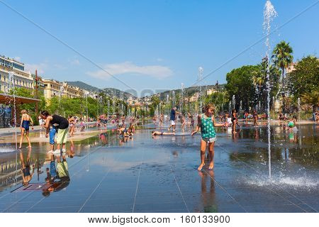 Promenade Du Paillon In Nice, France