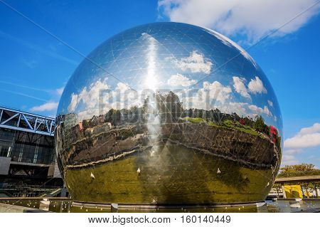 La Geode In The Parc De La Villette, Paris, France