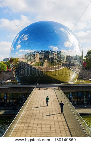 La Geode In The Parc De La Villette, Paris, France