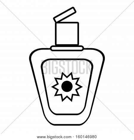 outline sun blocker cream protection solar beach vector illustration eps 10