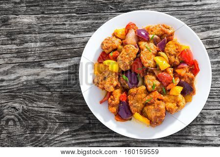 Sweet And Sour Crispy Fried Pork Pieces