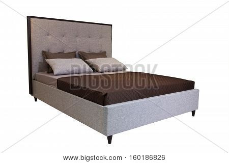 double bed isolated under the white background
