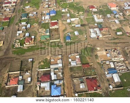 Aerial view of Juba, capital of South Sudan
