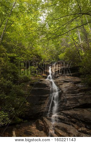 Waterfall in the Appalachian Mountains of South Carolina