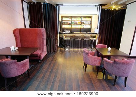 Interior of a cafe