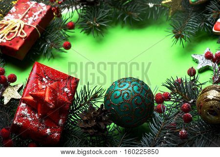 Colorful Firry Christmas Wreath