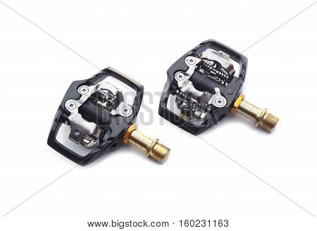 Bicycle clipless pedals for mountain bike cycling