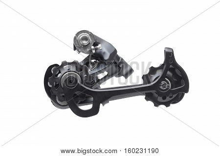 Bicycle rear derailleur for mountain bike isolated