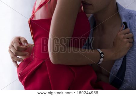 Couple Taking Clothes Off