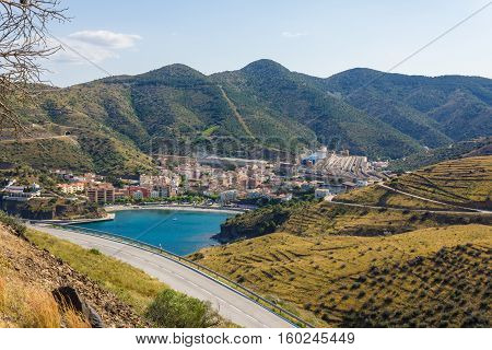 Portbou is a village on the border of France on the Mediterranean coast.