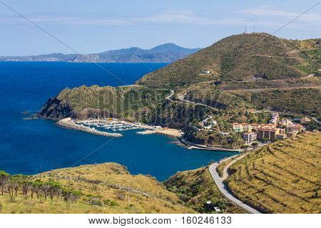 Portbou is a village on the border of France on the Mediterranean coast.