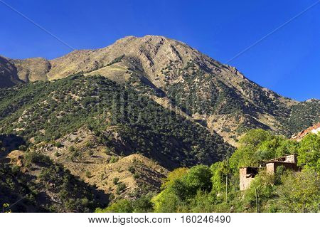 Moroccan village in the Atlas mountains, Morocco, Africa