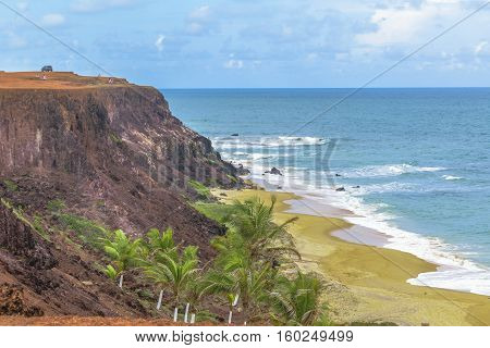 Aerial Seascape Scene Pipa Brazil