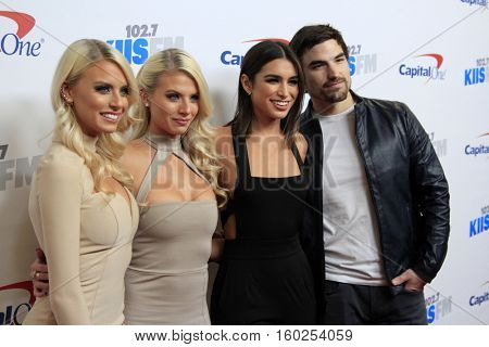 LOS ANGELES - DEC 2:  Emily Ferguson, Haley Ferguson, Ashley Iaconetti, Jared Haibon at the 02.7 KIIS FM's Jingle Ball 2016 at Staples Center on December 2, 2016 in Los Angeles, CA