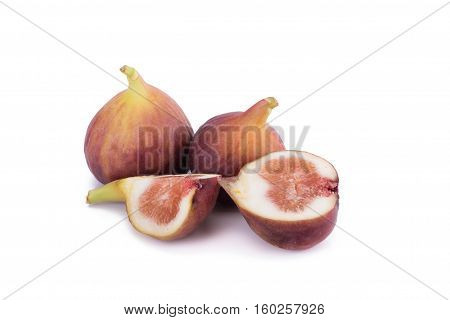 Fresh Figs, Sweed Figs Isolated On White Background.