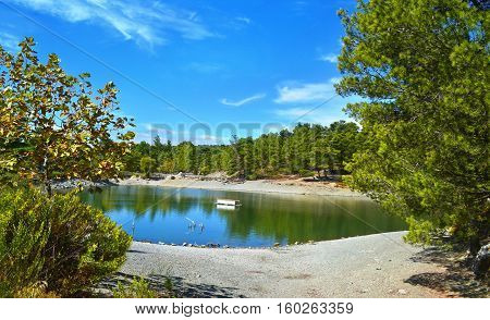 Beletsi lake near to Parnitha mountain Attica Greece