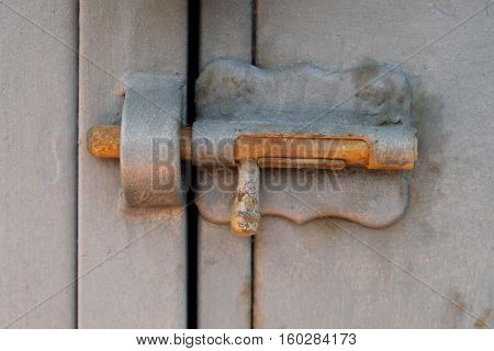 Vintage Metal Ltch, Locking Bolt, Locked Door