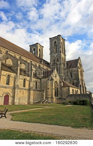 Exterior of the abbey in Laon, France