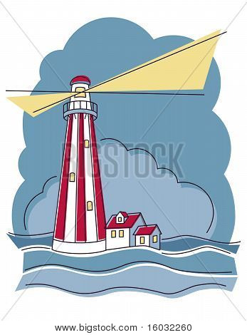 Gestreifte Leuchtturm