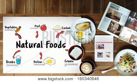 Healthy Eating Food Digram Concept