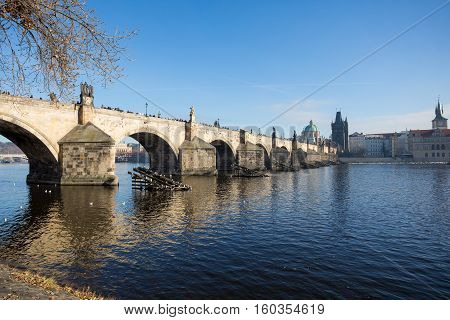 Famous Charles Bridge, Prague, Czech Republic