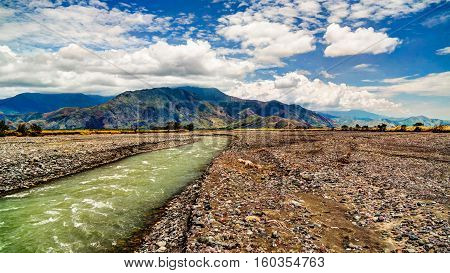 Landscape of Ramu river and valley Madang Papua New Gunea