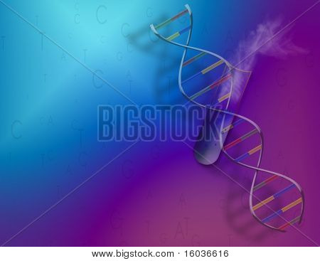 DNA 的科学： DNA 链和测试管