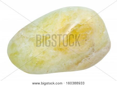 Polished Datolite Gemstone Isolated On White