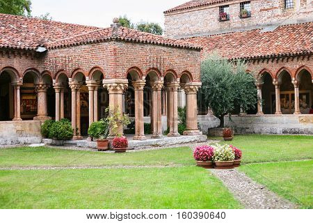 Cloister At San Zeno Basilica In Verona City