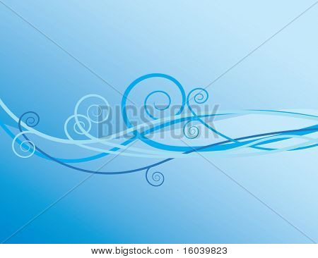 Vector ricciolo fiorisce