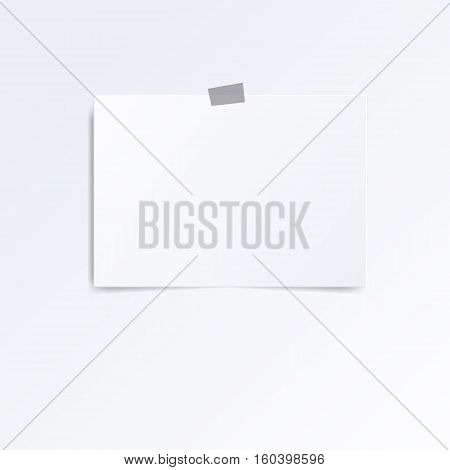 Blank half-fold brochure design isolated on white. Mock up vector template.