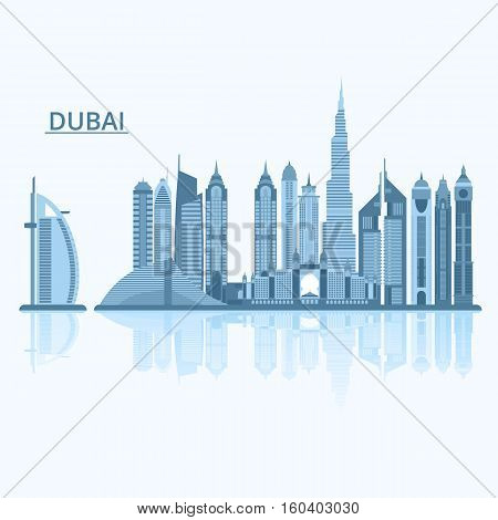 Vector illustration of Dubai city. Stock vector