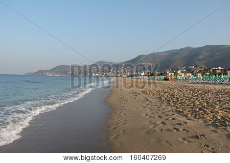 Alanya - the beach of Cleopatra / Alanya is one of most popular seaside resorts in Turkey