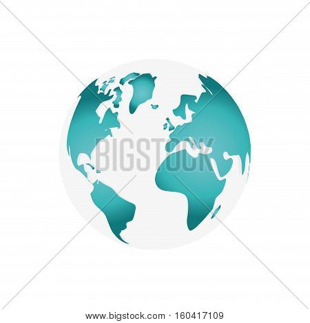 Earth world planet icon vector illustration graphic design