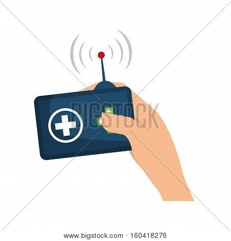 Drone robot technology icon vector illustration graphic design