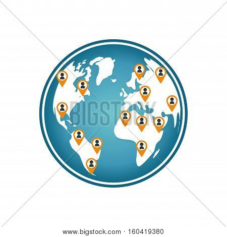 Earth world planet icon vector illustration graphic design