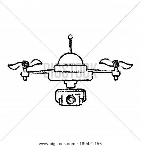 Drone robot technology icon vector illustration graphic design