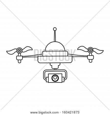 Drone robot technology icon vector illustration graphic design