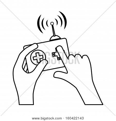 Drone robot technology icon vector illustration graphic design