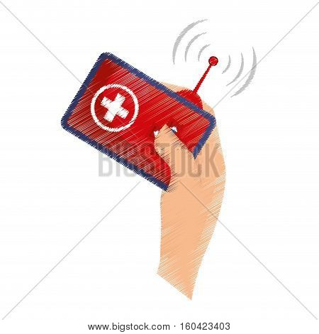 Drone robot technology icon vector illustration graphic design