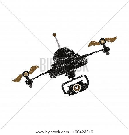 Drone robot technology icon vector illustration graphic design