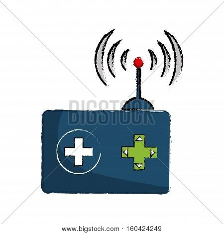 Drone robot technology icon vector illustration graphic design