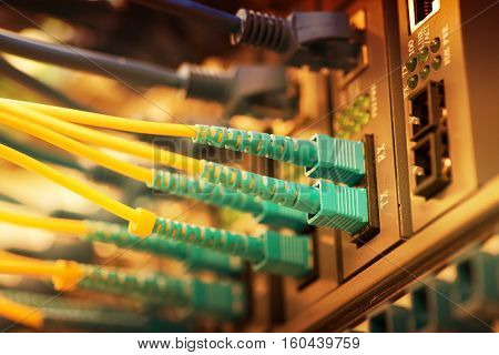 Fiber optic equipment in a data center