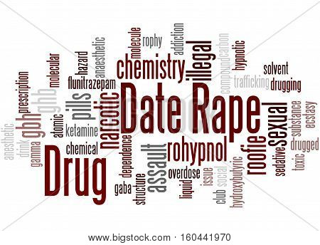 Date Rape Drug, Word Cloud Concept 6