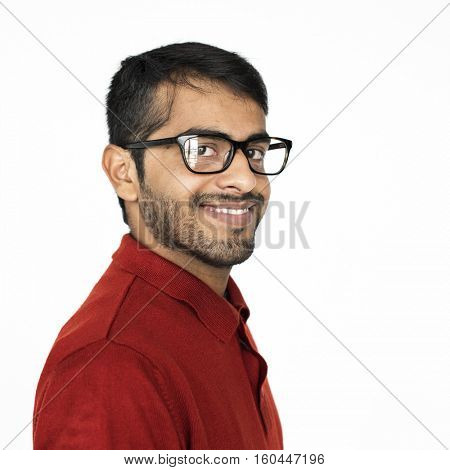 Man Cheerful Studio Portrait Concept